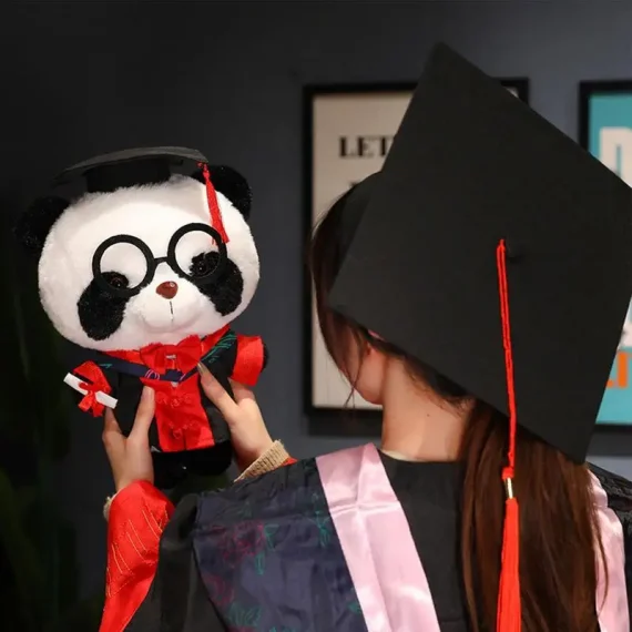 Grad Bear Adorable Panda Plush with Cap Glasses 3 | PricZone