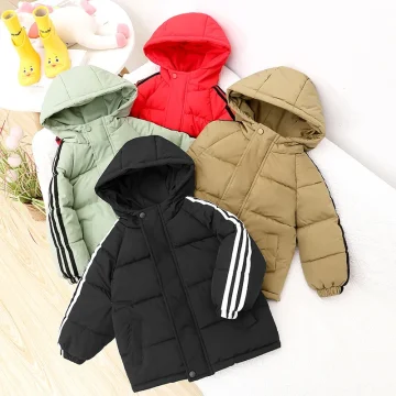 Boys Winter Hooded Warm Cotton Jacket 1