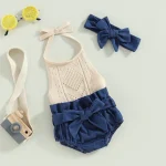 Summer Infant Knit Romper Denim Set with Accessories 5 | PricZone