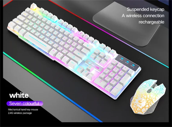 Wireless RGB Gaming Keyboard and Mouse Combo 5 | PricZone