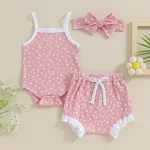 Floral Print Baby Girl Summer Outfit Set 3Pcs 2 | PricZone