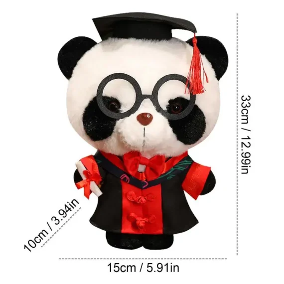 Grad Bear Adorable Panda Plush with Cap Glasses 6 | PricZone