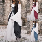 Renaissance Medieval Irish Costume Over Dress Womenss Medieval Renaissance Costume Cosplay Christmas Halloween Party Dress 6 | PricZone