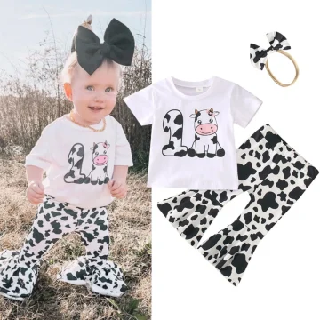 Trendy Summer Outfit Set for Baby Girls with Headband 1 | PricZone