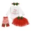 Baby Girls First Christmas Outfit with Tutu and Romper