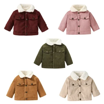 Warm Corduroy Winter Jacket for Toddlers 1