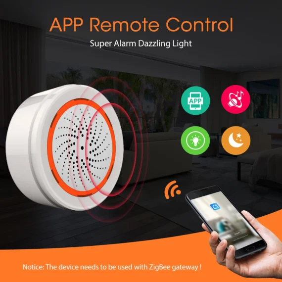 Zigbee Smart Siren Alarm with 90dB and App Control 6 | PricZone