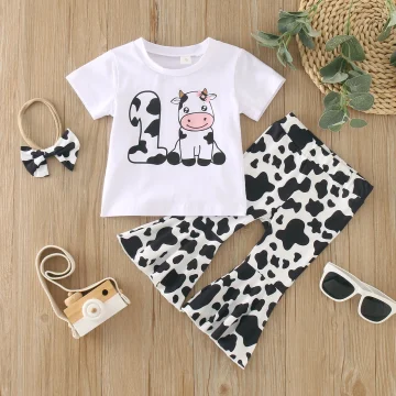 Trendy Summer Outfit Set for Baby Girls with Headband 2 | PricZone