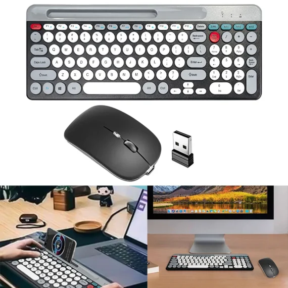 Wireless Multi Device Keyboard Mouse Combo 4 | PricZone