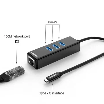 Lenovo USB-C Ethernet Adapter 100Mbps 2