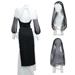 Nun Cosplay Costume Halloween Outfit for Women 3 | PricZone