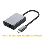 USB C to RJ45 Ethernet Adapter 1000Mbps PD60W 1 | PricZone