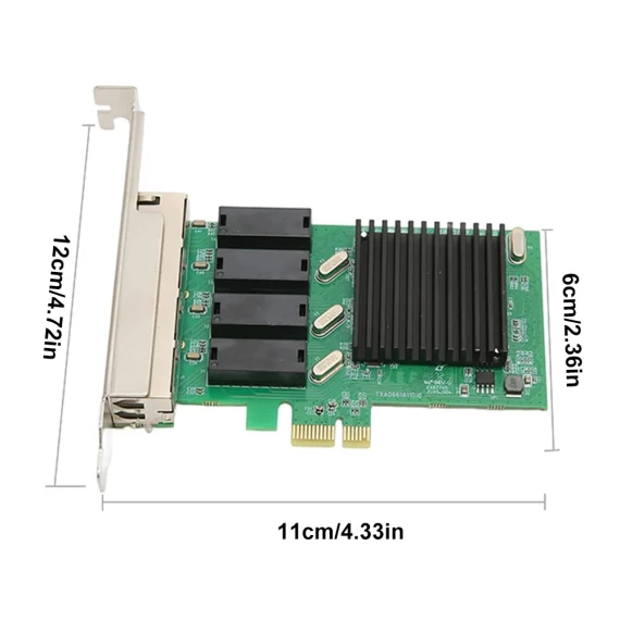 New 4 Port Network Card PCI E X1 Interface NIC RTL8111H Chip RJ45 101001000Mbps Gigabit Ethernet Lan Card for PC Desktop 6 | PricZone