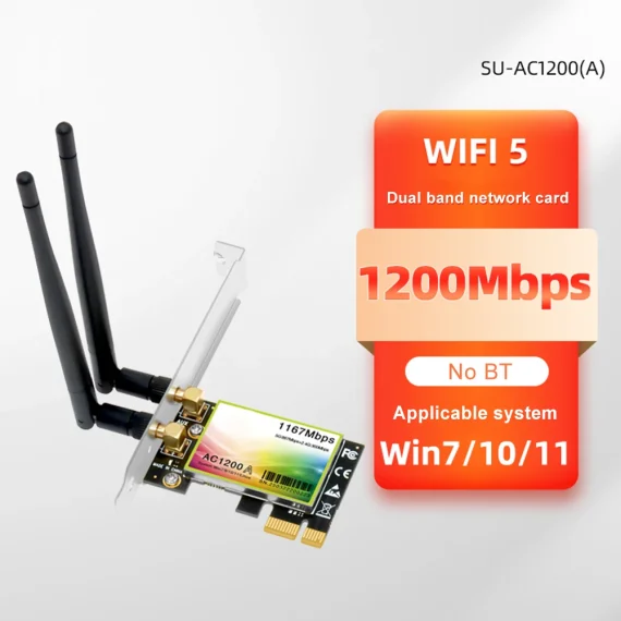 1200Mbps Dual Band WiFi Card for Desktop 2 | PricZone