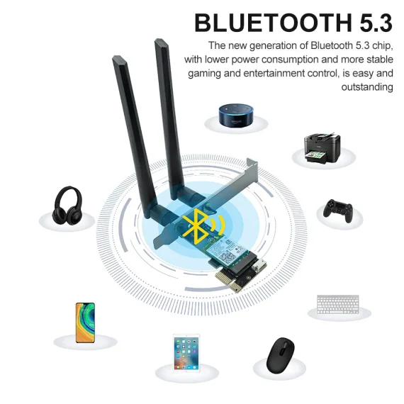 WiFi 6E Bluetooth 53 PCI E Wireless Adapter 3 | PricZone