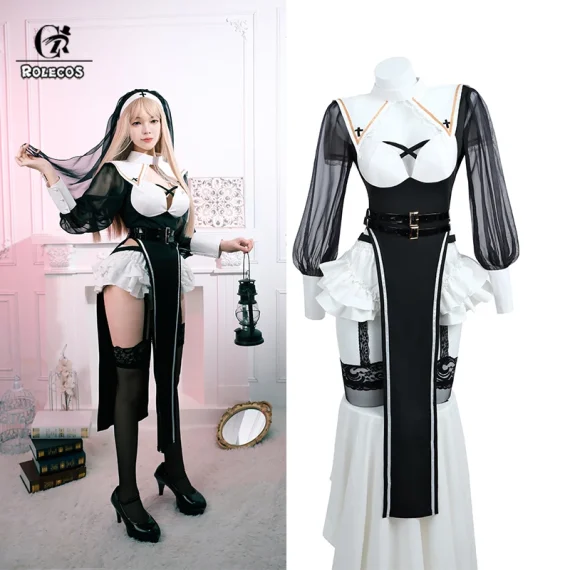 Nun Cosplay Costume Halloween Outfit for Women 1 | PricZone