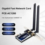 1200Mbps PCI E Bluetooth Wireless Wifi Adapter 24G5GHz Dual Band PCI Express Wireless Network Card For Desktop PC Win 7 8 10 1 | PricZone