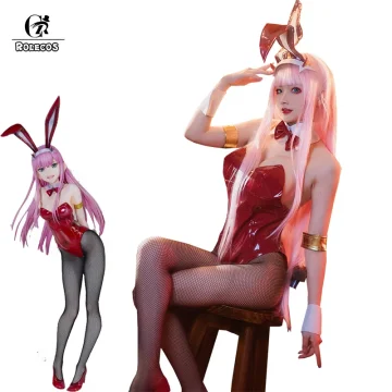 Zero Two Bunny Girl Red Leather Jumpsuit 1