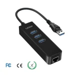 USB HUB 1000Mbps 3 Ports USB 30 to RJ45 Lan Ethernet Adapter Wired Network Card for MacBook Laptop Computer 1 | PricZone