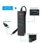 USB HUB 1000Mbps 3 Ports USB 30 to RJ45 Lan Ethernet Adapter Wired Network Card for MacBook Laptop Computer 4 | PricZone