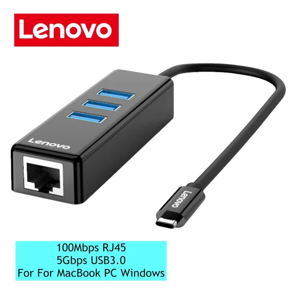 Lenovo USB C Ethernet Adapter 100Mbps 1 | PricZone