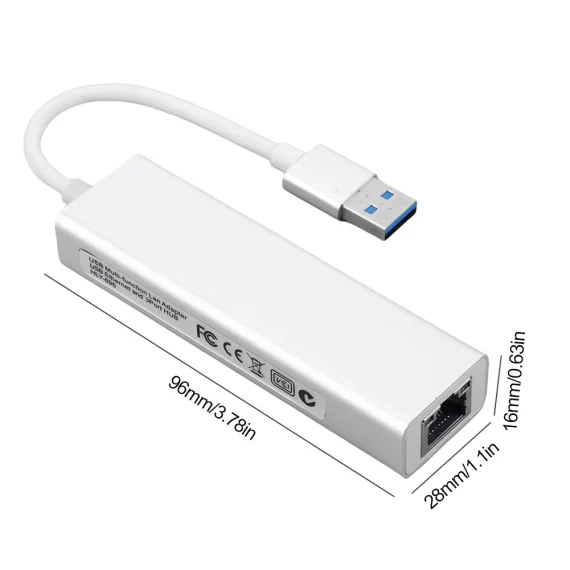 Network Card 101001000Mbps USB 30 Wired USB TypeC To Rj45 LAN Ethernet Adapter 3 Port Gigabit RJ45 Network Card for Laptop PC 6 | PricZone