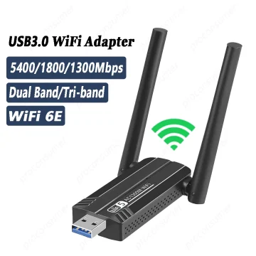 WiFi6E USB3.0 Tri-Band 5400Mbps Adapter 1