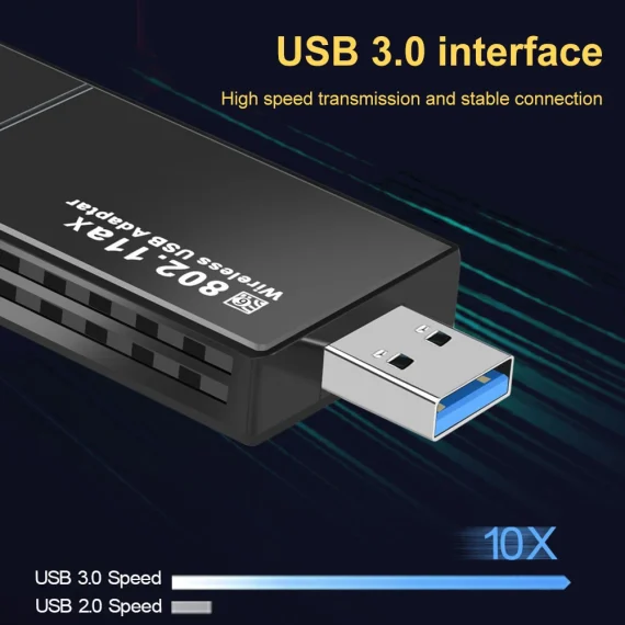 High Speed WiFi 6 USB Adapter for PC and Laptop 3 | PricZone