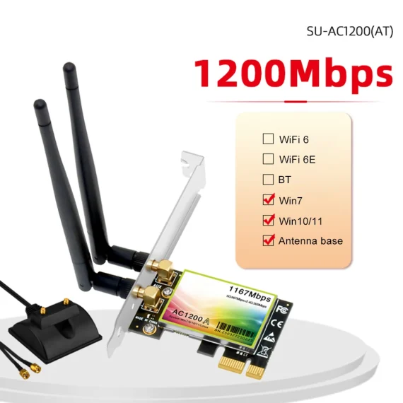 1200Mbps Dual Band WiFi Card for Desktop 1 | PricZone