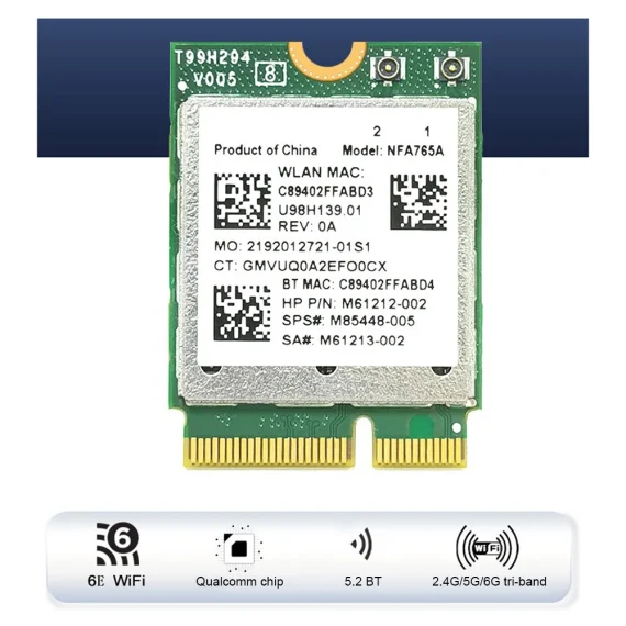 NFA765 WiFi Card 2400Mbps 24G5G6G Network Card Bluetooth compatible 53 Wireless Module for Laptop Win10 Win11 Adapter 4 | PricZone