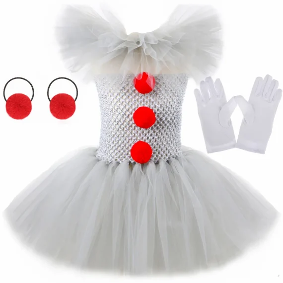 Gray Joker Girls Tutu Dress Halloween Costume 4 | PricZone