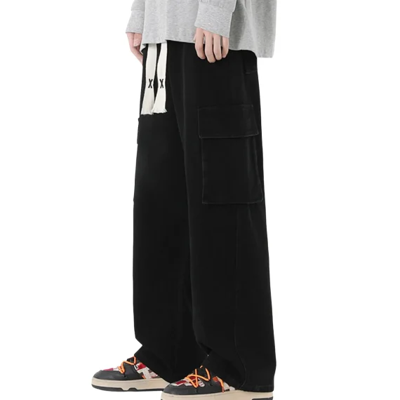 Mens Hip Hop Baggy Jeans Y2K Korean Streetwear 3 | PricZone