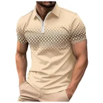 Mens Casual Printed Golf Shirt Summer Streetwear 3 | PricZone