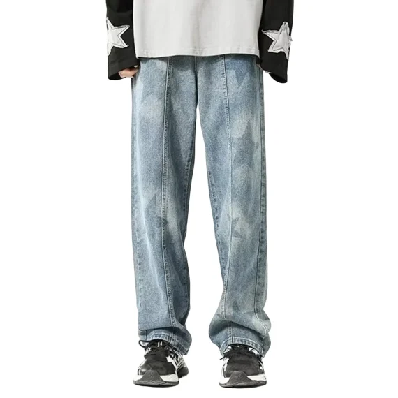 Mens Baggy Straight Jeans Casual Streetwear 5 | PricZone