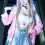 Womens Pink Cosplay Costume Set Top and Skirt