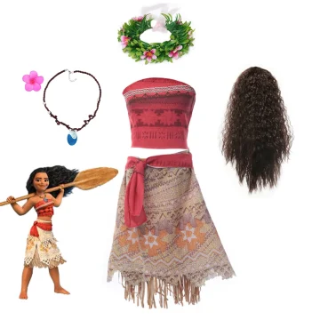 Moana Vaiana Princess Cosplay Dress Set 1