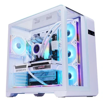 WenTian PLUS Black Gaming PC Case with LCD Display 1