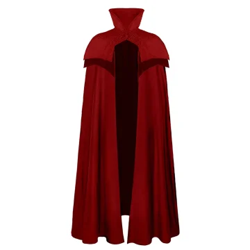 Medieval Red Black Vampire Cape Cloak 1