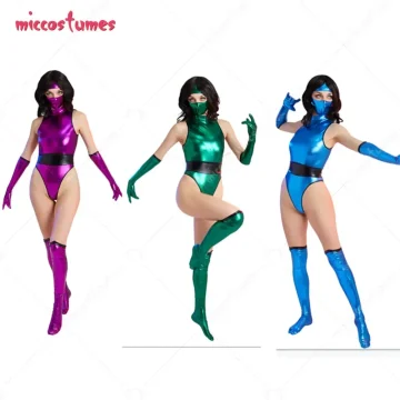 Blue Green Ninja Suit Cosplay Costume for Women 1