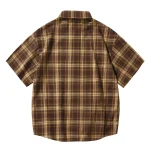 Mens Japanese Vintage Plaid Printed Shirt 4 | PricZone