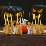 Mini Broom Halloween Decorations 10Pcs Set 2 | PricZone