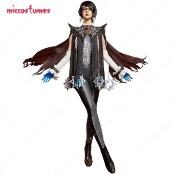 Womens Cosplay Bodysuit Gloves Cloak Earrings 1