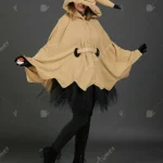 Womens Anime Ghost Cosplay Yellow Hooded Cloak Set 1 | PricZone