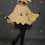 Womens Anime Ghost Cosplay Yellow Hooded Cloak Set