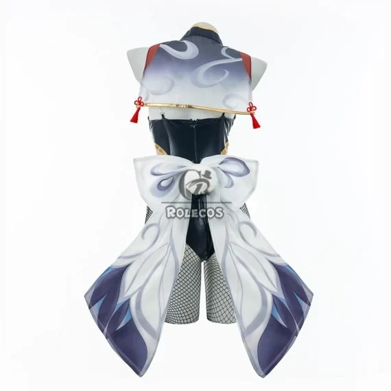 Womens Sexy Genshin Shenhe Bunny Cosplay Costume 2 | PricZone