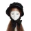 Victorian Maid Cosplay Bonnet White Black Hat