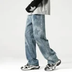 Mens Baggy Straight Jeans Casual Streetwear 1 | PricZone