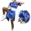 Womens Chun Li Cosplay Blue Cheongsam Costume