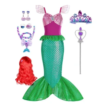 Little Mermaid Costume Dress for Kids 2