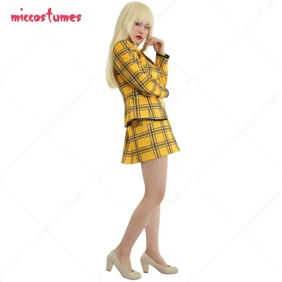 Fancy Yellow Plaid Schoolgirl Costume 2 | PricZone